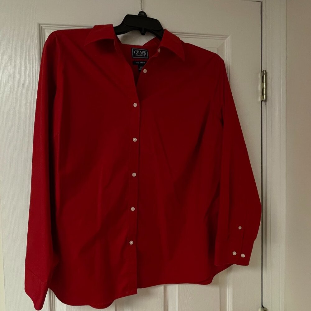 Chaps Women's 2x Button Down Collared Wrinkle Res… - image 1